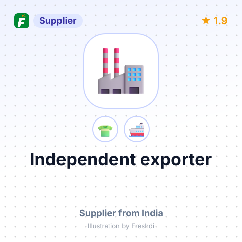 Independent exporter – summary card, no photo uploaded yet