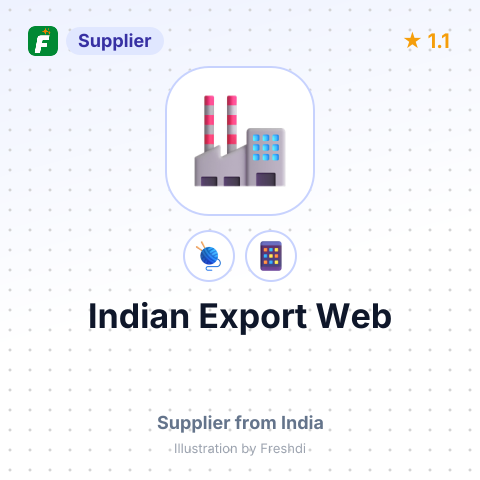 Indian Export Web  – summary card, no photo uploaded yet