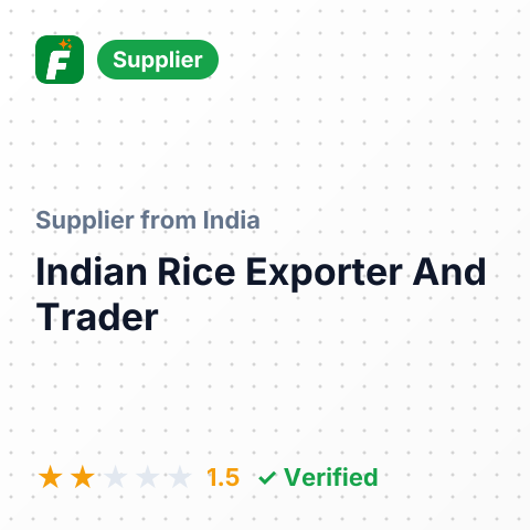 Indian Rice Exporter And Trader – summary card, no photo uploaded yet