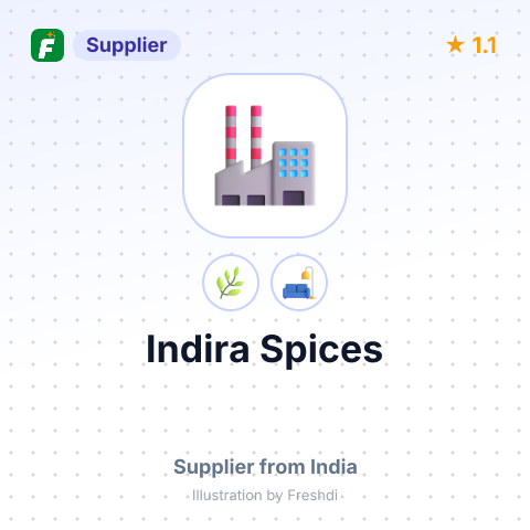 Indira Spices  – summary card, no photo uploaded yet