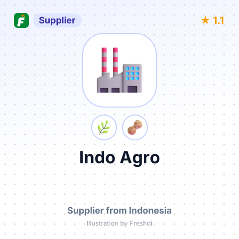 Indo Agro  – summary card, no photo uploaded yet