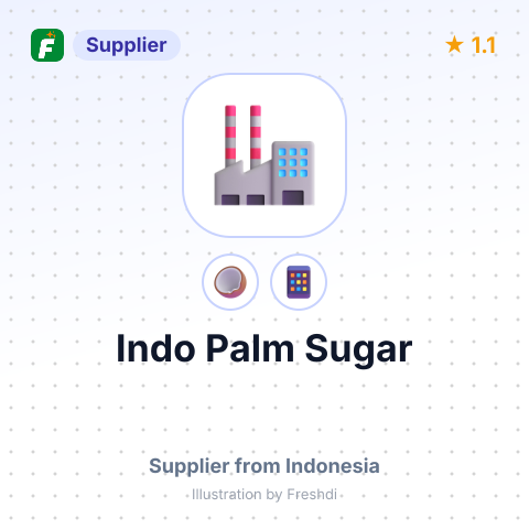 Indo Palm Sugar  – summary card, no photo uploaded yet