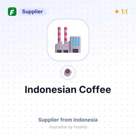 Indonesian Coffee  – summary card, no photo uploaded yet