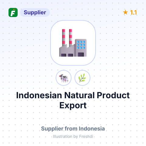Indonesian Natural Product Export  – summary card, no photo uploaded yet