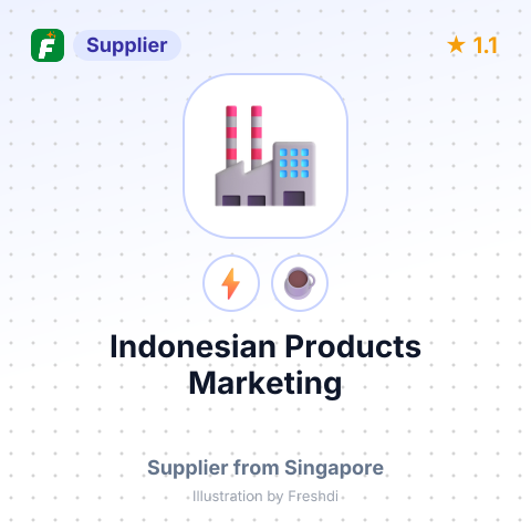 Indonesian Products Marketing – summary card, no photo uploaded yet