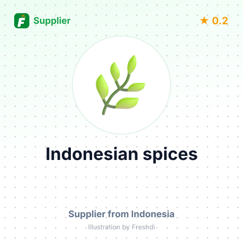 Indonesian spices – summary card, no photo uploaded yet