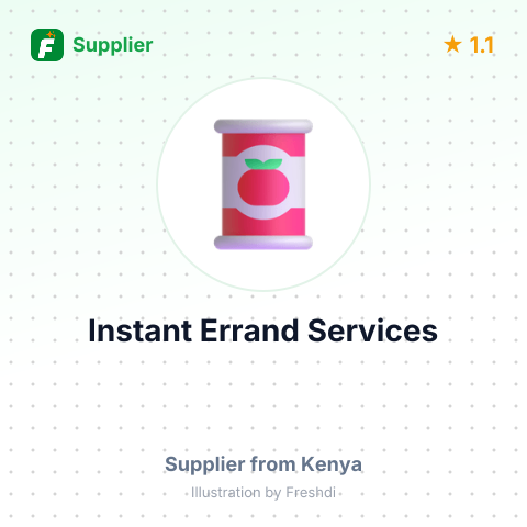 Instant Errand Services – summary card, no photo uploaded yet