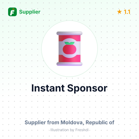 Instant Sponsor  – summary card, no photo uploaded yet