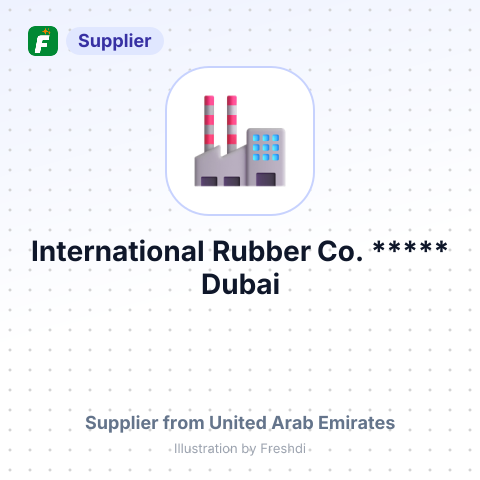 International Rubber Co. ***** Dubai – summary card, no photo uploaded yet