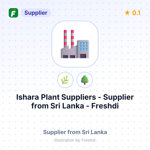 Ishara Plant Suppliers  – summary card, no photo uploaded yet