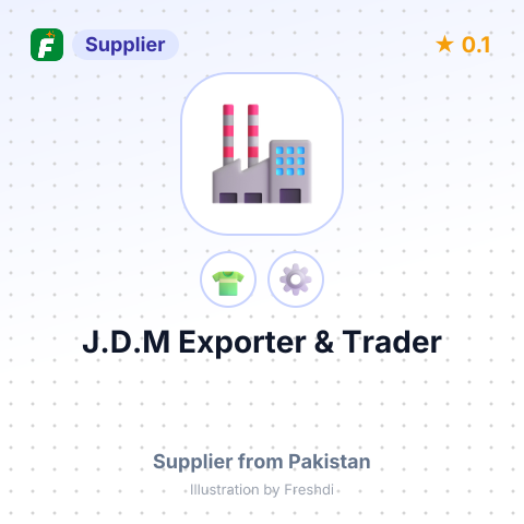 J.D.M Exporter & Trader – summary card, no photo uploaded yet