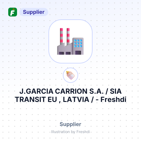 J.GARCIA CARRION S.A. / SIA TRANSIT EU , LATVIA / – summary card, no photo uploaded yet