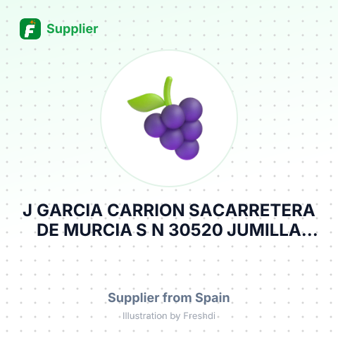 J GARCIA CARRION SACARRETERA DE MURCIA S N 30520 JUMILLA MURCIA SPAIN – summary card, no photo uploaded yet