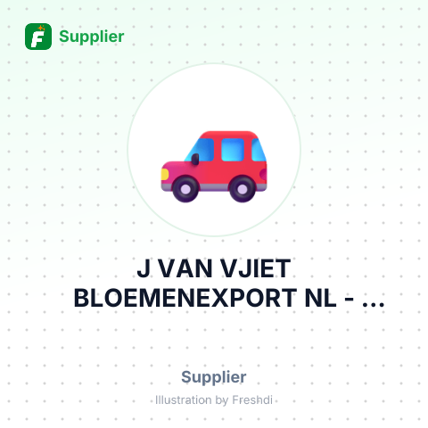 J VAN VJIET BLOEMENEXPORT NL – summary card, no photo uploaded yet