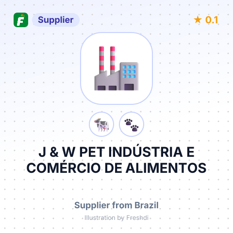 J & W PET INDÚSTRIA E COMÉRCIO DE ALIMENTOS – summary card, no photo uploaded yet