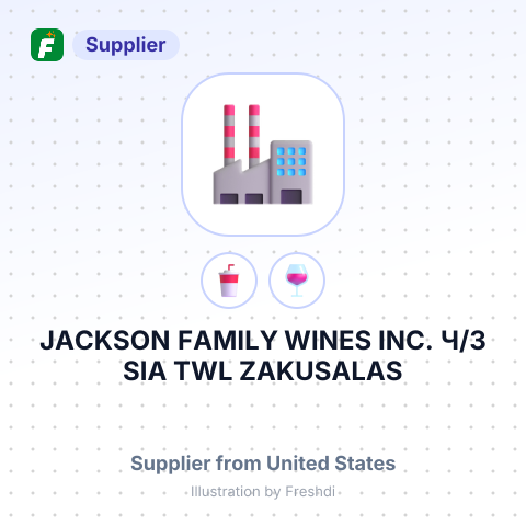 JACKSON FAMILY WINES INC. Ч/З SIA TWL ZAKUSALAS KRASTMALA 33, RIGA, LATVIA – summary card, no photo uploaded yet