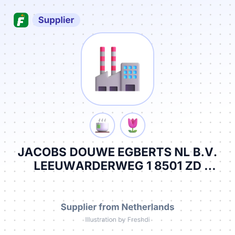 JACOBS DOUWE EGBERTS NL B.V. LEEUWARDERWEG 1 8501 ZD JOURE NETHERLANS/НІДЕРЛАНДИ – summary card, no photo uploaded yet