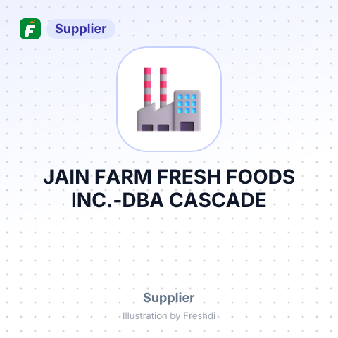JAIN FARM FRESH FOODS, INC.-DBA CASCADE SPECIALTIES., – summary card, no photo uploaded yet