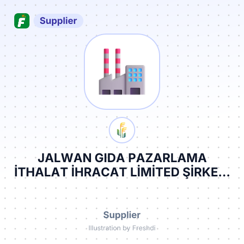 JALWAN GIDA PAZARLAMA İTHALAT İHRACAT LİMİTED ŞİRKETİ – summary card, no photo uploaded yet