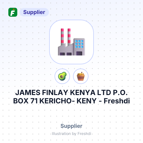 JAMES FINLAY KENYA LTD P.O. BOX 71 KERICHO- KENY – summary card, no photo uploaded yet