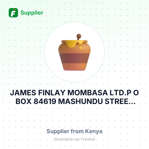 JAMES FINLAY MOMBASA LTD.P O BOX 84619 MASHUNDU STREET MOMBASA KENYA – summary card, no photo uploaded yet