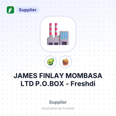 JAMES FINLAY MOMBASA LTD P.O.BOX – summary card, no photo uploaded yet