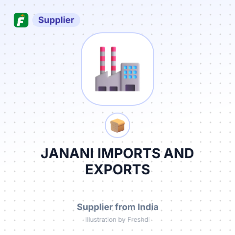 JANANI IMPORTS AND EXPORTS – summary card, no photo uploaded yet