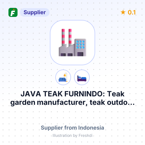 JAVA TEAK FURNINDO: Teak garden manufacturer, teak outdoor manufacturer – summary card, no photo uploaded yet