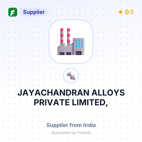 JAYACHANDRAN ALLOYS PRIVATE LIMITED, – summary card, no photo uploaded yet
