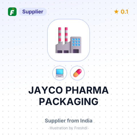 JAYCO PHARMA PACKAGING – summary card, no photo uploaded yet