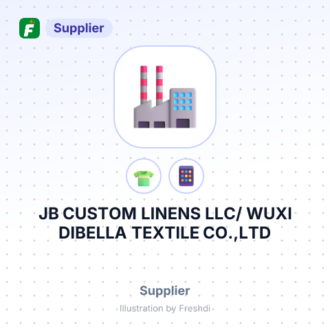 JB CUSTOM LINENS LLC/ WUXI DIBELLA TEXTILE CO.,LTD – summary card, no photo uploaded yet