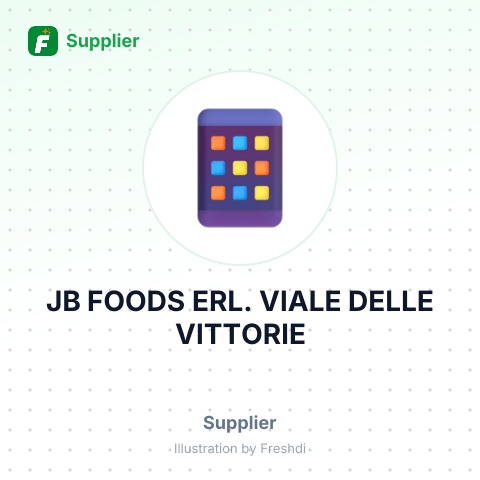 JB FOODS ERL. VIALE DELLE VITTORIE – summary card, no photo uploaded yet