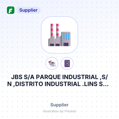 JBS S/A PARQUE INDUSTRIAL ,S/N ,DISTRITO INDUSTRIAL .LINS SAN PAULO -BRAZIL – summary card, no photo uploaded yet