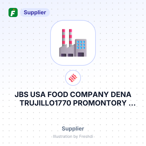 JBS USA FOOD COMPANY DENA TRUJILLO1770 PROMONTORY CIRCLEGREELEY, CO – summary card, no photo uploaded yet
