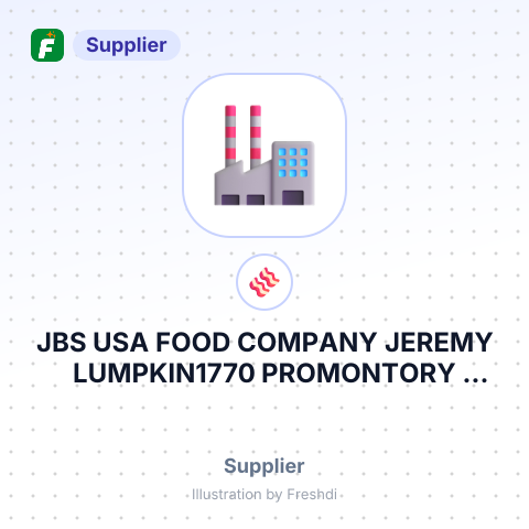 JBS USA FOOD COMPANY JEREMY LUMPKIN1770 PROMONTORY CIRCLEGREELEY, CO – summary card, no photo uploaded yet