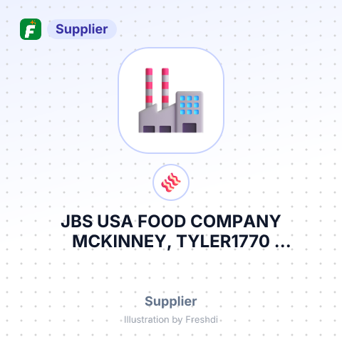 JBS USA FOOD COMPANY MCKINNEY, TYLER1770 PROMONTORY CIRCLEGREELEY, CO – summary card, no photo uploaded yet