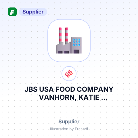 JBS USA FOOD COMPANY VANHORN, KATIE KATIE.VANHORN@JBSSA. COM – summary card, no photo uploaded yet