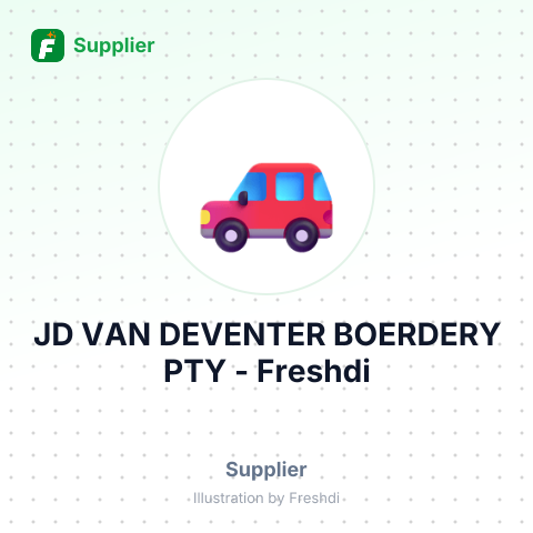 JD VAN DEVENTER BOERDERY PTY – summary card, no photo uploaded yet