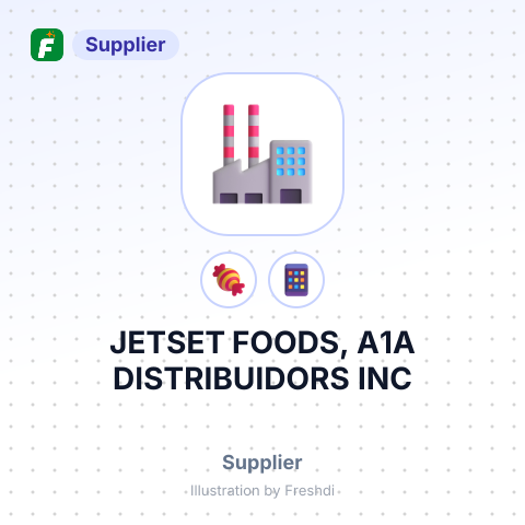 JETSET FOODS, A1A DISTRIBUIDORS INC – summary card, no photo uploaded yet