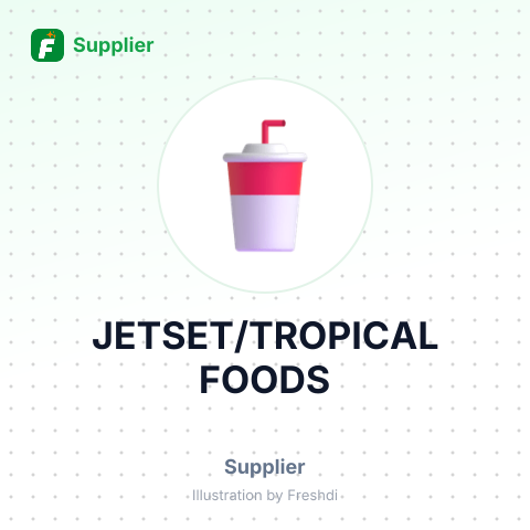 JETSET/TROPICAL FOODS – summary card, no photo uploaded yet