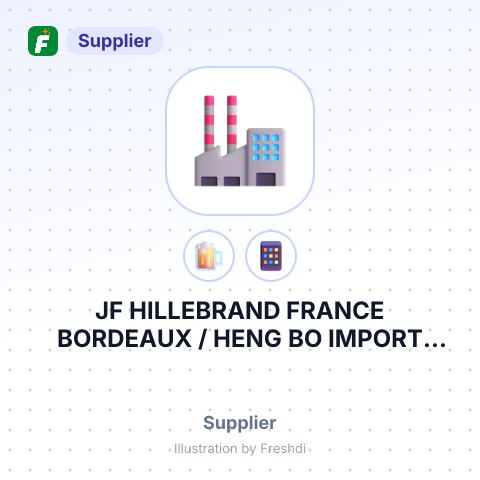 JF HILLEBRAND FRANCE BORDEAUX / HENG BO IMPORT EXPORT CO.,LTD – summary card, no photo uploaded yet