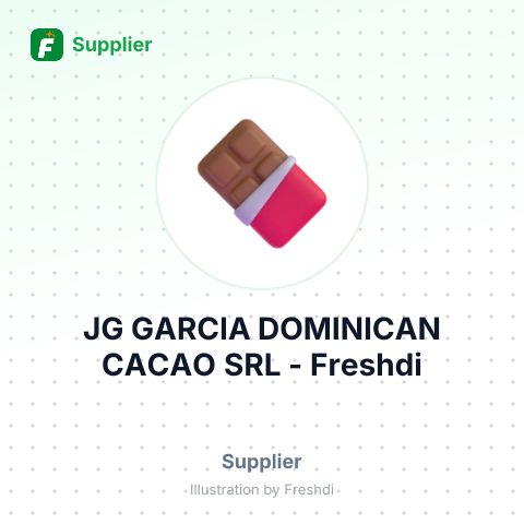 JG GARCIA DOMINICAN CACAO SRL – summary card, no photo uploaded yet
