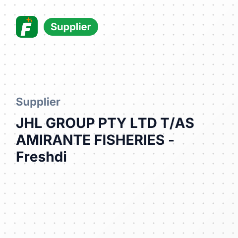 JHL GROUP PTY LTD T/AS AMIRANTE FISHERIES – summary card, no photo uploaded yet