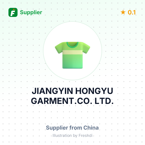 JIANGYIN HONGYU GARMENT.CO., LTD. – summary card, no photo uploaded yet