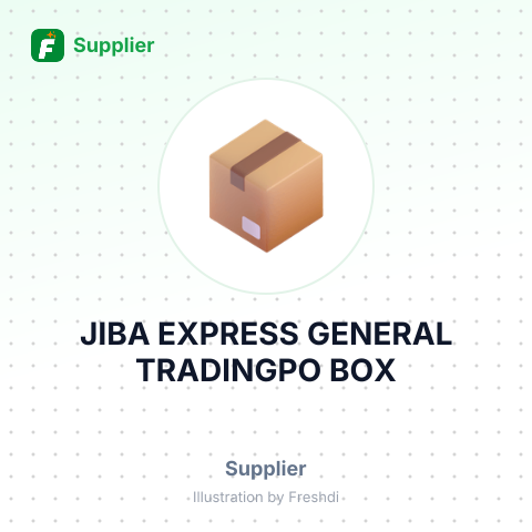 JIBA EXPRESS GENERAL TRADINGPO BOX – summary card, no photo uploaded yet