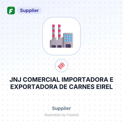 JNJ COMERCIAL IMPORTADORA E EXPORTADORA DE CARNES EIREL – summary card, no photo uploaded yet