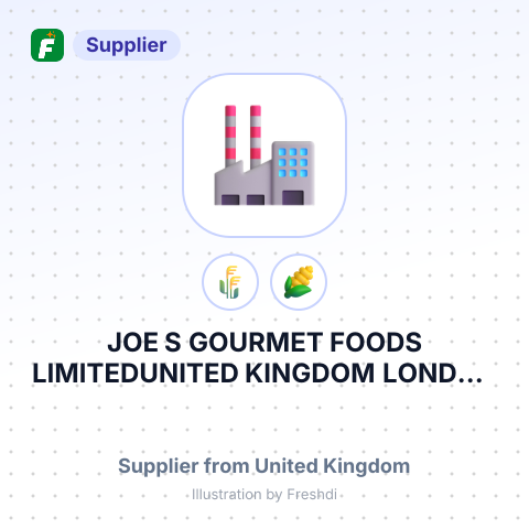 JOE S GOURMET FOODS LIMITEDUNITED KINGDOM LONDON NW 10 7BQ WILLEN FIELD ROAD 3 – summary card, no photo uploaded yet