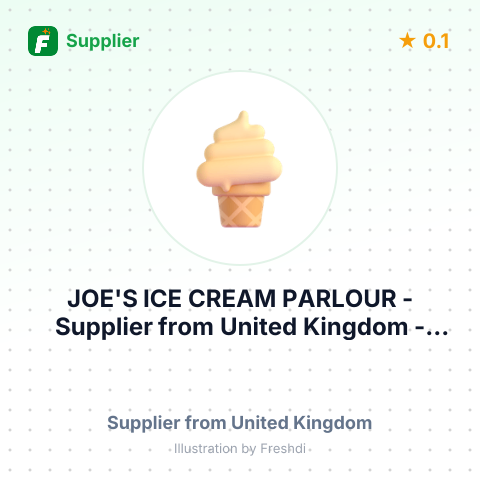 JOE'S ICE CREAM PARLOUR – summary card, no photo uploaded yet