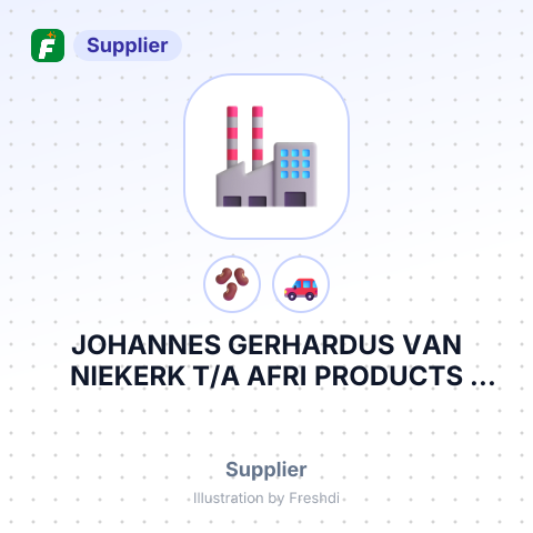 JOHANNES GERHARDUS VAN NIEKERK T/A AFRI PRODUCTS SALES – summary card, no photo uploaded yet
