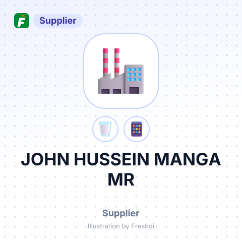 JOHN HUSSEIN MANGA MR – summary card, no photo uploaded yet